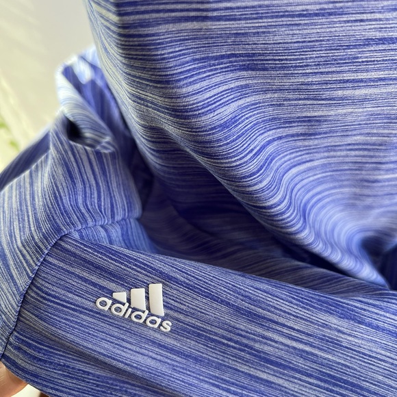 Adidas youth purple striped tennis top - Picture 3 of 7